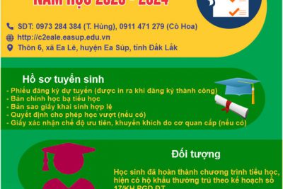 Thông báo Tuyển sinh lớp 6, năm học 2023-2024