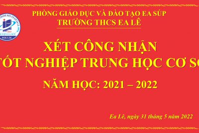 Xét công nhận tốt nghiệp Trung học cơ sở năm 2022