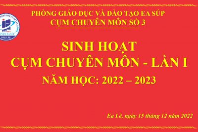 SINH HOẠT CỤM CHUYÊN MÔN SỐ 3